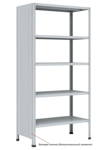 Стеллаж металлический Титан МС-750 2200x1000x300/2