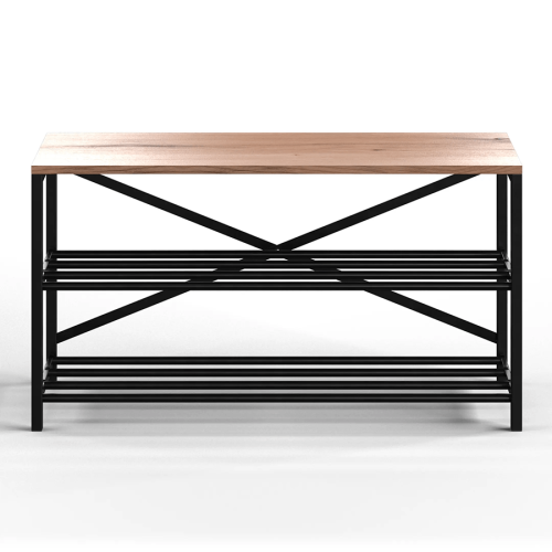 Обувница лофт GUTTA 500х920х290 (3 полки) черный/эвок